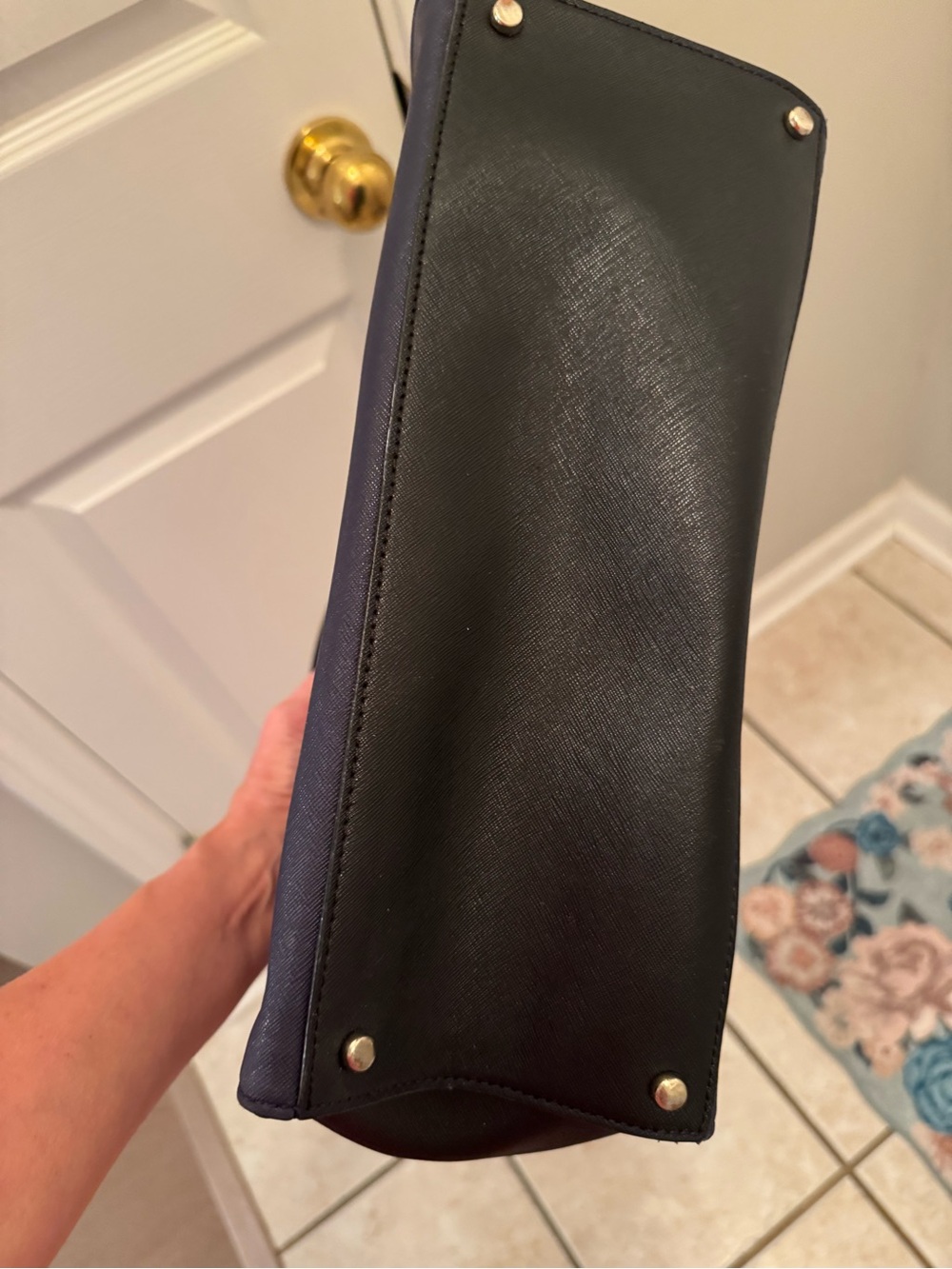 kate spade Navy and Black Saffiano Leather Satchel - Picture 6 of 16